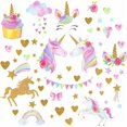 thumbnail image 1 of Pegatinas de pared de unicornio para dormitorio de niñas y niños, vinilo grande para el hogar, sala de estar, dormitorio, decoración de habitación de niñas, 1 of 5