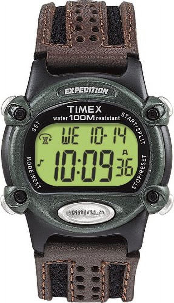 Men's T48042 Expedition Full-Size Digital CAT Brown Mixed Material Strap Watch