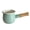 Green, variant on Enamel Milk Pot, Butter Warmer Non-stick Mini Saucepan, 4 Inch 17 Oz Small Cookware with Wooden Handle