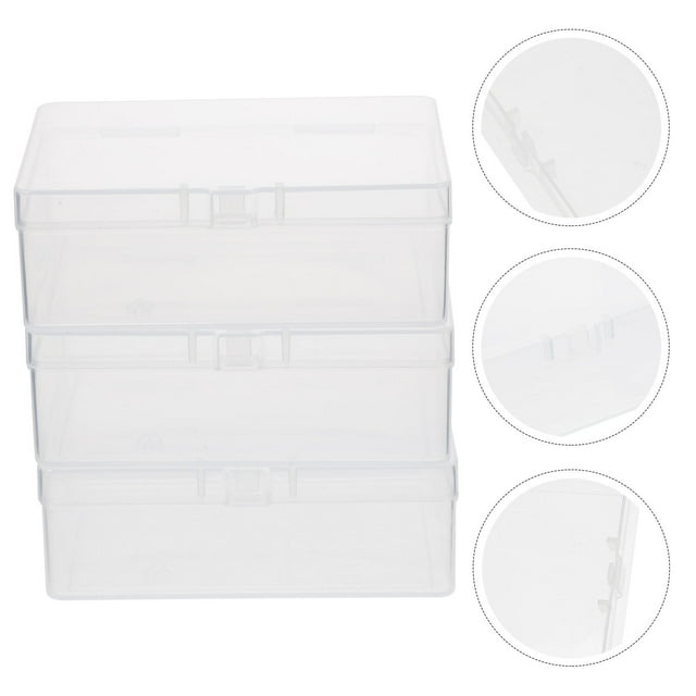EXHUMKY 3 Pcs Boîtes de Cartes pour Protection de Cartes de Jeu Forme Rectangulaire Matériau PP 3.93x2.75x1.38 Po