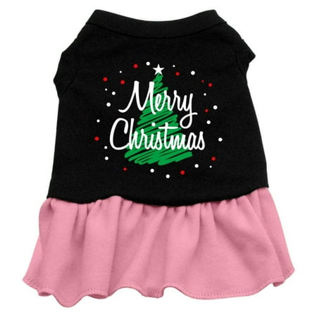 Christmas Pet Dog Cat Dress Screen Printed, "Scribble Merry Christmas"