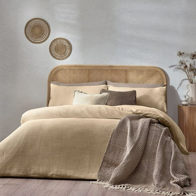 Yard Ensemble de Housse de Couette Gaufrée en Coton Épais