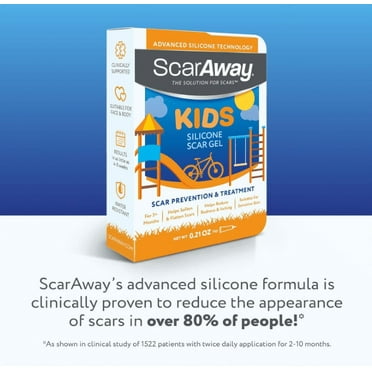 ScarAway Kids Silicone Scar Gel, 100% Medical-Grade, Clear, 6g