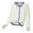 Light Green, variant on Coerni Girls Cardigan Sweaters Contrast Trim Button-Up Knit Crewneck Sweater Soft Lightweight Kids Fall Clothes School & Daily Wear