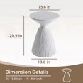thumbnail image 4 of COSIEST Outdoor Side Table, Mushroom Shaped MgO Accent Table, Lightweight Patio End Table w Round Base, Top Plant Stand for Garden and Deck, Spotted White, 4 of 6