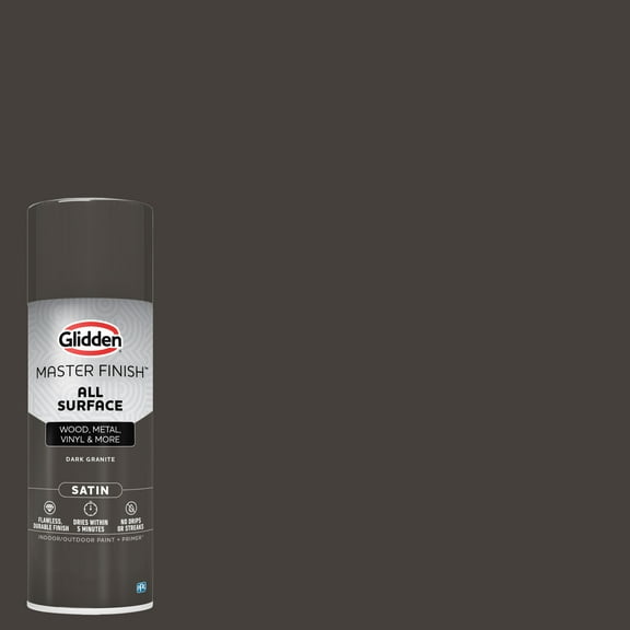 Glidden Master Finish 12 oz. Satin Dark Granite Interior/Exterior All Surface Spray Paint and Primer