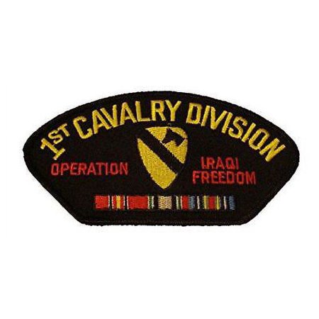 US ARMY FIRST 1ST CAVALRY DIVISION IRAQI FREEDOM PATCH W/ CAMPAIGN RIBBONS OIF