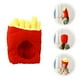 thumbnail image 3 of EeaseMX 1 gorro de peluche con diseño de papas fritas para fiesta, adorable tocado decorativo (rojo), 3 of 7