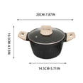 thumbnail image 2 of Large Soup Pot 8 Quart With Nonstick Granite Coating Aluminum Core For All Stovetops Including Induction, 2 of 8