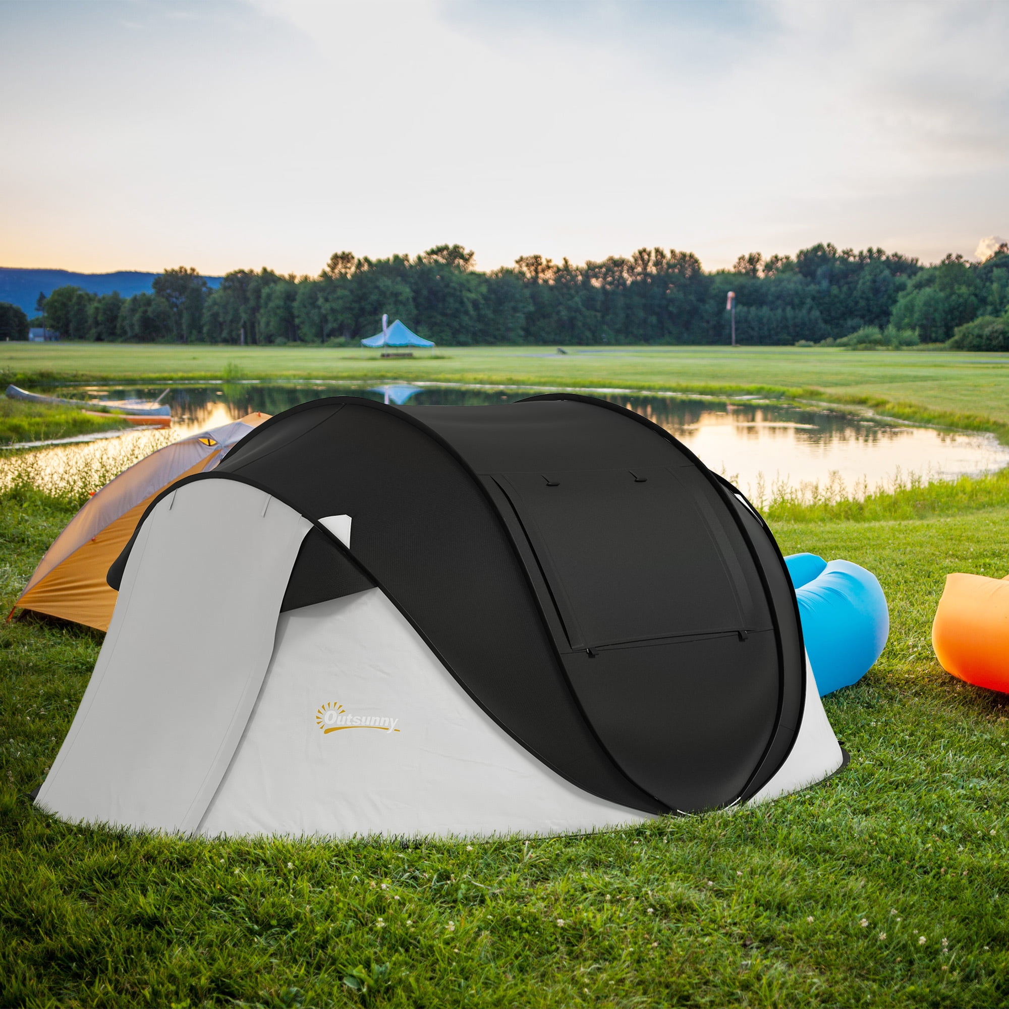 Pop Up Tent, Instant Camping Tent with Porch and Carry Bag, 3000mm Waterproof, for 2-3 People