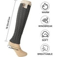 thumbnail image 2 of QKURT 2 Pairs Long Leg Warmers, Sports Yoga Leg Warmers Winter Boots Cuff Warmer legsleeve Gift for Woman,Girls, 2 of 7