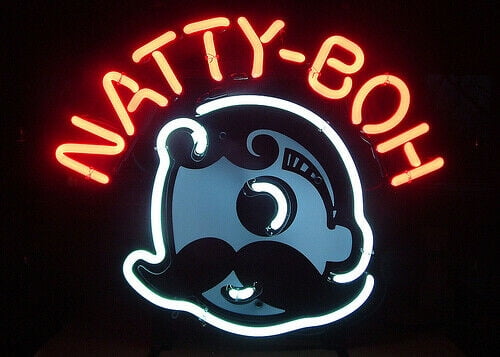Miller's National Bohemian Beer Natty Boh Animated Neon Window Sign #8845 O/HO 