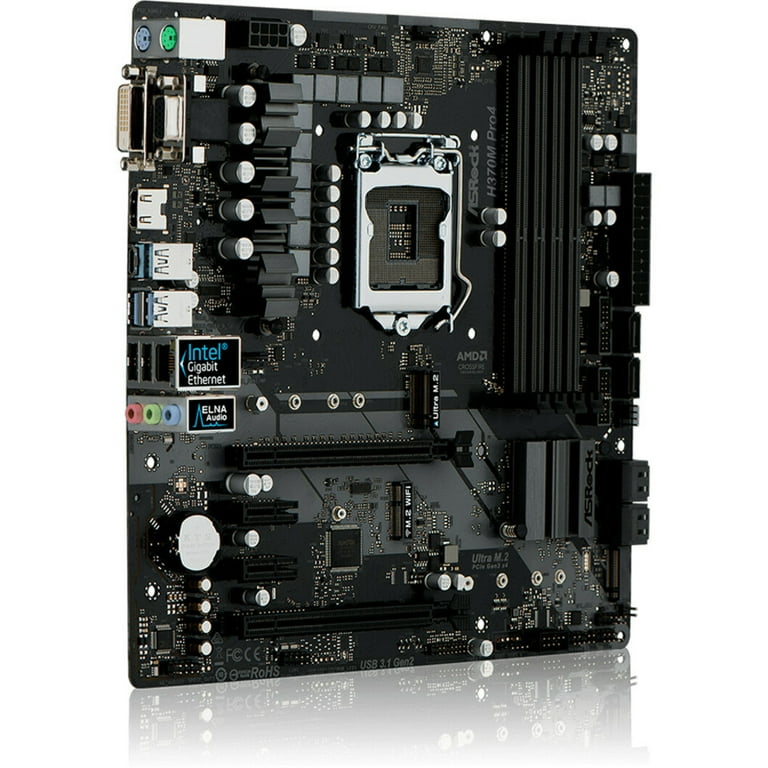 ASRock H370M Pro4 LGA 1151 (300 Series) Intel H370 HDMI SATA