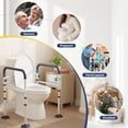 thumbnail image 5 of Adjustable Height & Width Toilet Safety Rails, 350 lb Capacity Foldable Frame and Handles for Elderly and Disabled, Universal Fit for Any Toilet, 5 of 6