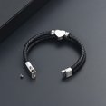 thumbnail image 2 of Heartbeingt Jewelry Cremation Bracelet with Magnetic Clasp Beads Cowhide Multi-Layer Braided Leather Urn Bracelet for Men Women For Dad Mom, 2 of 8