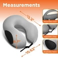 thumbnail image 3 of BLACK+DECKER Memory Foam Travel Pillow, Ergonomic Cervical Neck Pillow, Gray, 3 of 8