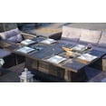 thumbnail image 5 of Abrihome NEW 7-Piece Patio Brown Conversational Sofa Set With Gas Firepit And Ice Container Rectangle Dining Table And Storage Box, 5 of 6