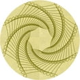 thumbnail image 1 of Ahgly Company Indoor Round Patterned Sun Yellow Area Rugs, 6' Round, 1 of 1