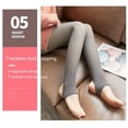 thumbnail image 4 of Leggings Fall/winter Women Plus Velvet Skin Socks Fishbone High Waist Belly Hip Wear Fake Meat One Pants Thickened, 4 of 9