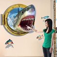 thumbnail image 4 of Pegatinas 3d de tiburón para sala de estar, sofá, dormitorio, baño, Pvc, protección del medio ambiente, quitar pegatinas de pared, 60*90cm, 4 of 5