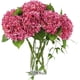 thumbnail image 1 of XmhyTop 3 piezas de flores de hortensia artificiales de 21 pulgadas, grandes, naturales, realistas, de tacto real (rosa), 1 of 5