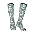 thumbnail image 5 of Lsque Flower Printed Crew Socks Men's Women's LightWeight Thin Casual Calf Socks ,Knee High Socks,Cotton Socks, 5 of 9