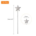 thumbnail image 2 of Uxcell 10 Pcs Palillos de Cóctel con Acero Inoxidable, Palillos de Fruta de Acero Inoxidable, Estrella, Plata, 2 of 6