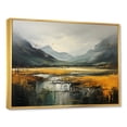 thumbnail image 2 of Designart "Abstract Mountain Majesty Grey and Yellow Lands I" Landscapes Framed Wall Art - Modern Grey Abstract Landscapes Bedroom Framed Canvas Wall Art, 2 of 6