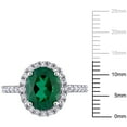 thumbnail image 2 of Everly Women's Created Sapphire and Created Emerald 10k White Gold Ring, 2 of 8