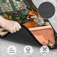 thumbnail image 3 of Yiaed Fox Bathtub Floral Art Print Carpet Floor Mats for Cars, Auto Accessories Front & Rear Car Floor Mats Car Floor Foot Mat Sets of 4 Pieces, 3 of 7
