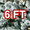 Snow Flocked Green, variant on BaytoCare 6 ft Christmas Tree, Pre-lit Artificial Hinged Flocked Tree with 800 Tips, 300 LED Lights, Snow Tips