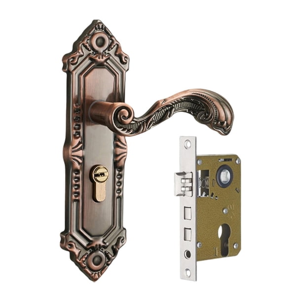 Manilla de puerta de estilo europeo, juego de manillas de puerta vintage para el hogar y metal decorativo Estilo A