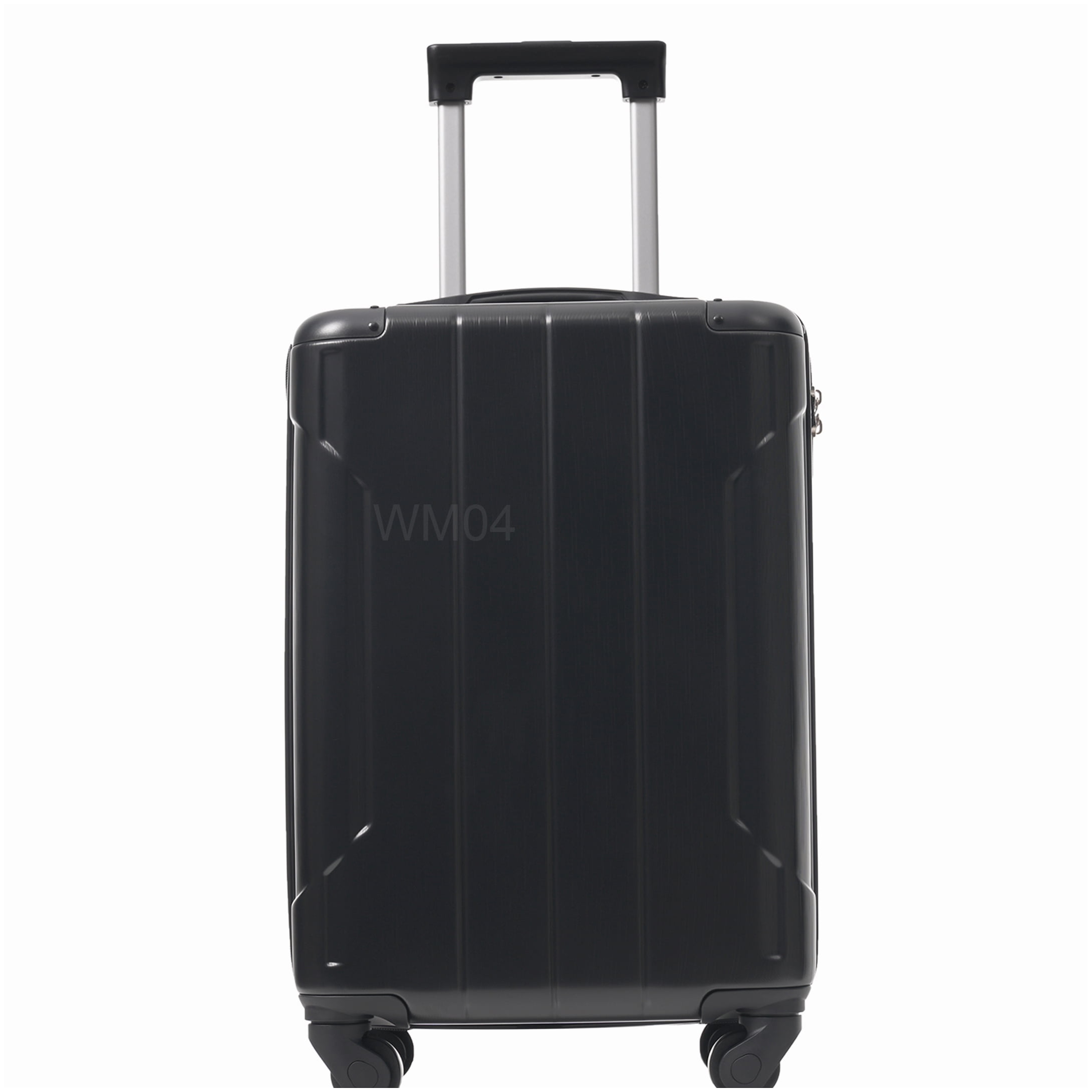 MANGIJOY TSA Lock Carry On Luggage 20 Inch, Expandable ABS Hardshell Suitcase with 8 Spinner Wheels, Lightweight Travel Bag with Packing Cubes, Black