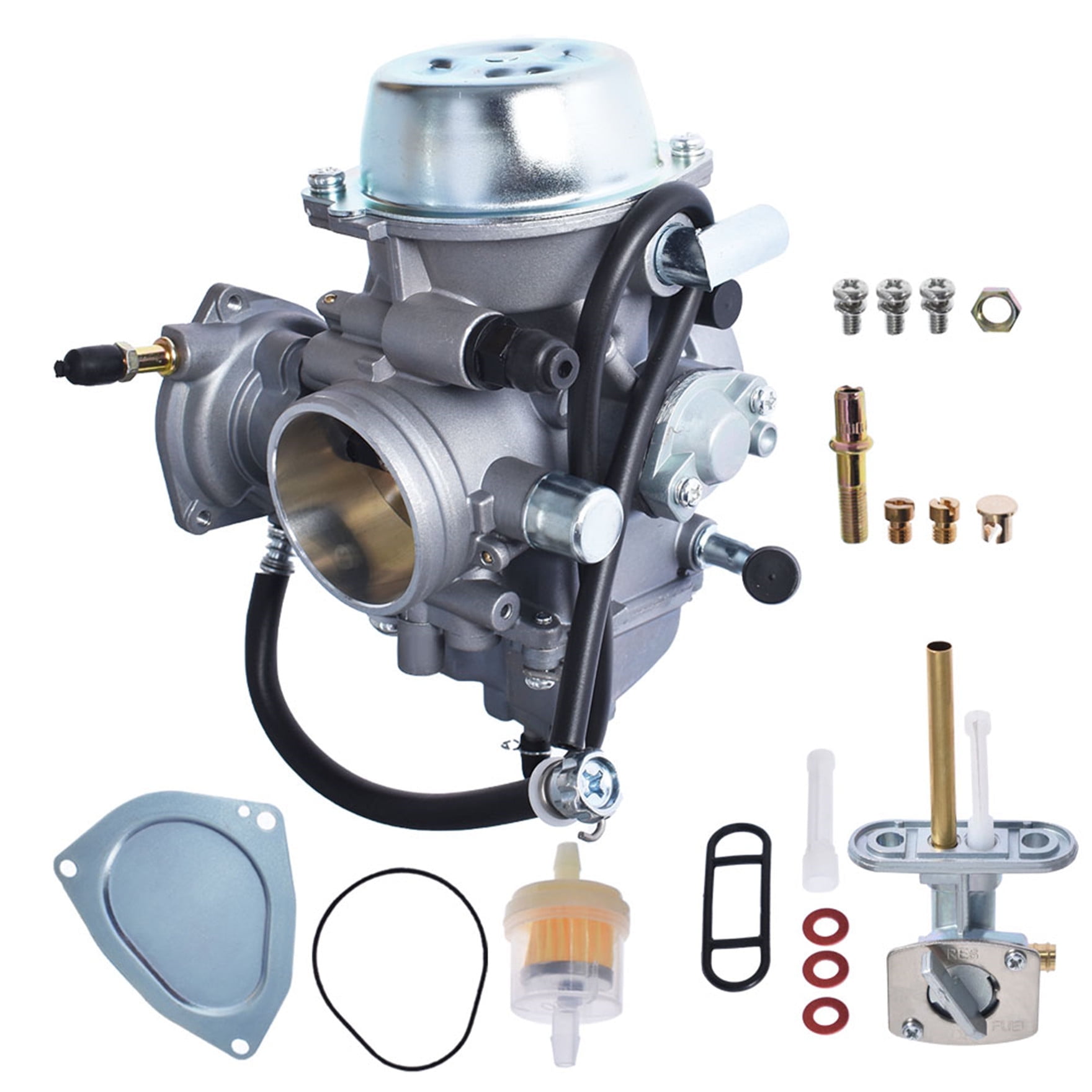 LABLT Carburetor for Yamaha Grizzly 660 2002-08 Grizzly 600 1998-01 With Fuel Petcock
