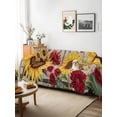 thumbnail image 3 of Sunflowers Couch Cover, Retro Flower Barn Doors Butterfly Farmhouse Brown Sofa Cover Blanket for 2 Seat Cushion, Sectional Sofa Slipcover Furniture Protector for Living Room Bedroom 71''x102'', 3 of 9