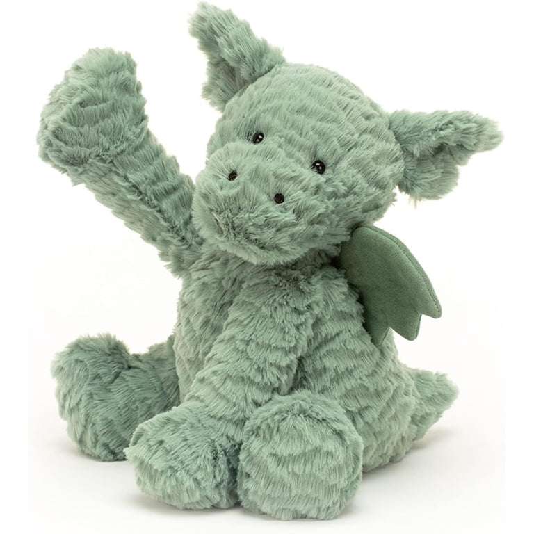 Jellycat, Fuddlewuddle Dragon Stuffed Animal, 9 inch, Green