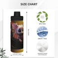 thumbnail image 3 of Lsque Adorable Fluffy Bat Pattern Water Bottle,18oz Sports Insulated Kettle for Cycling Gym Basketball Outdoor, Suitable as a Present, 3 of 7