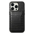 thumbnail image 4 of for Samsung S23FE Crocodile Pattern Leather Phone Case, Classic Croc-printed Check Leather Magnetic Folio Flip ID Credit Card Holder Slot Back Cover Bag, Kickstand Support, 4 of 7