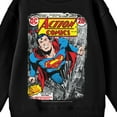 thumbnail image 2 of Superman Distressed Action Comics Cover No. 419 Crew Neck Long Sleeve Youth Black Tee-Small, 2 of 3