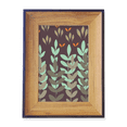 thumbnail image 1 of Verde marrón flor planta pintura Marco de imagen marco de escritorio, 1 of 4