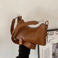 thumbnail image 2 of Bolso bandolera de un solo hombro, texturizado, sencillo, moderno y de color liso, bolso cuadrado pequeño para mujer, bolso de celebridad de Internet 2025, estilo coreano., 2 of 5