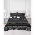 thumbnail image 3 of Black and White Geometric Twin XL Size Down Alternative Comforter,Lightweight Comforter Quilt Bedding Set with Pillow Shams Modern Abstract Art Aesthetics Bed Comforter Duvet Insert 68"x98", 3 of 7