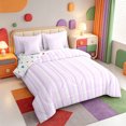 thumbnail image 2 of Erosebridal Minimalist Stripe 7 Pieces Full Size Bedding Sets,Modern Striped Full Size Bed in a Bag,Polkadot Reversible, 2 of 7