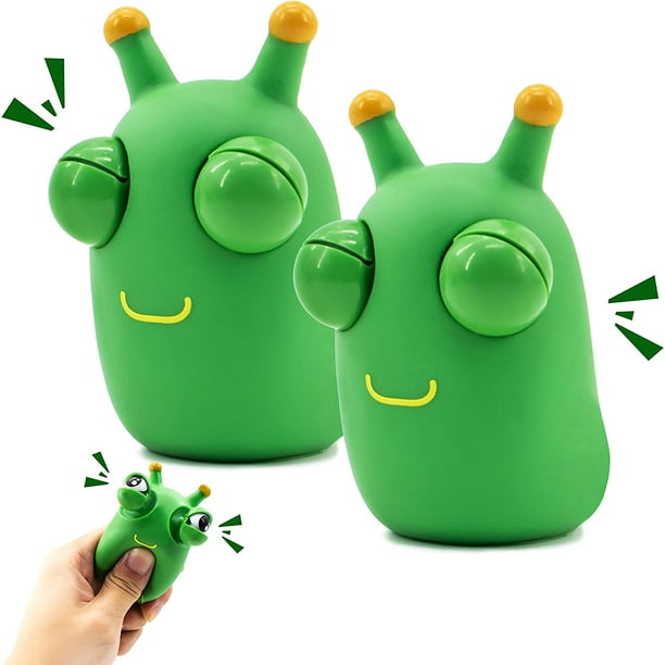 Jouets d'insectes verts Popping Out Eyes Presser Jouets Fidget Sensoriels  pour enfants utilisés pour soulager le stress, l'anxiété, l'autisme Jouet  Cadeau d'anniversaire de Noël (insecte vert*2) 