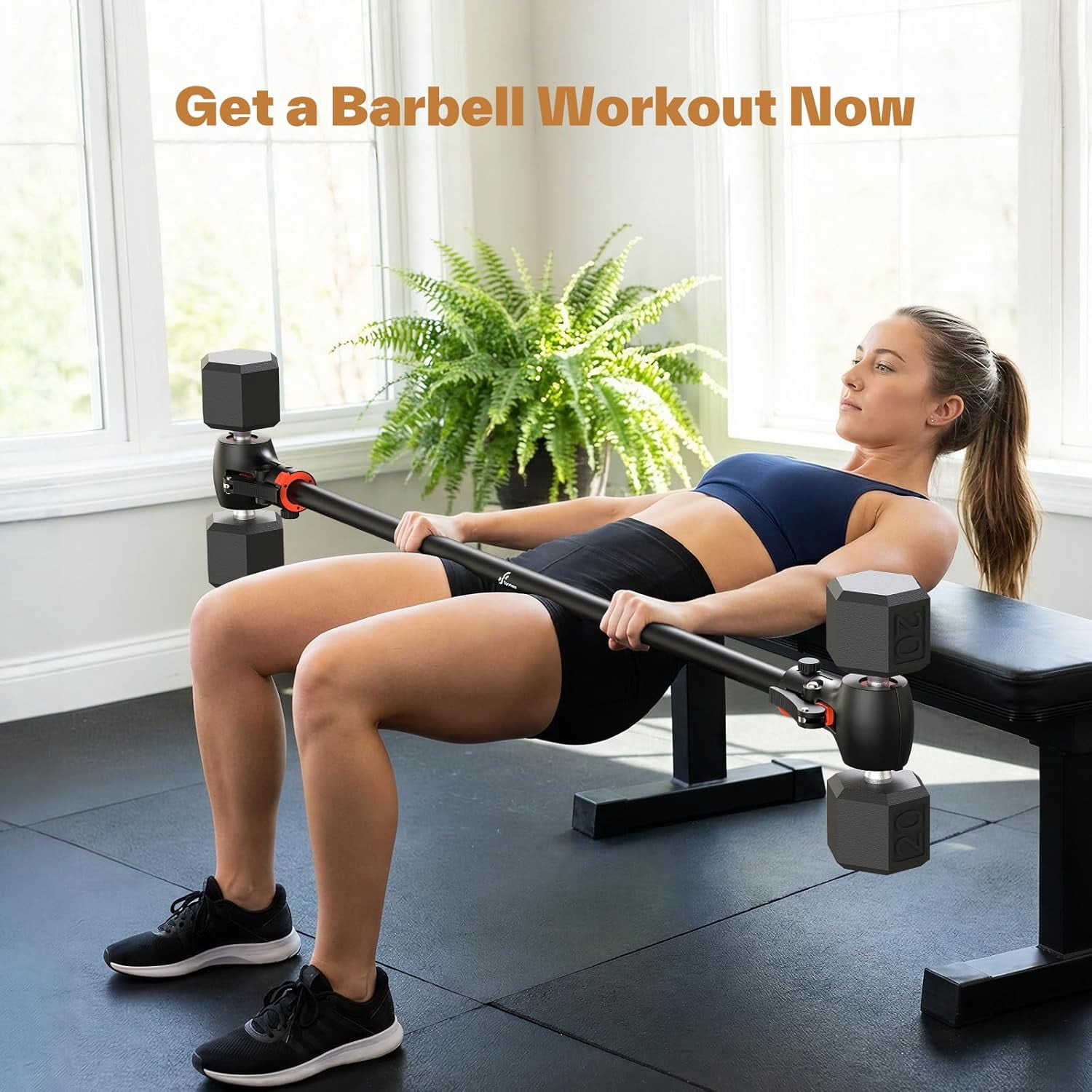 to Barbell Converter Bar — Heavy-Duty, Adjustable Fit, Tool- Setup,  to 200 lb Capacity