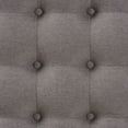 thumbnail image 4 of Baxton Studio Alvere Modern and Contemporary Gray Fabric Upholstered Walnut Finished Cocktail Ottoman, 4 of 6