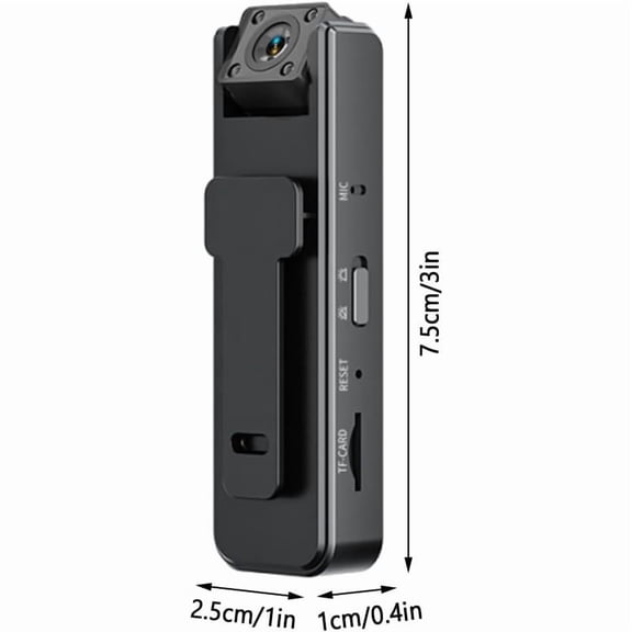 Wireless Vlog Body Camera, 1080P Camcorder, Wearable Body Cam with Night-Vision & 180° Rotation Lens, Portable Sport DV Camcorder for Outdoor Sport Skiing Cycling Hiking