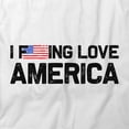 thumbnail image 2 of I F'ing Love America T-Shirt | Patriotic American White Tee Gift, 2 of 5