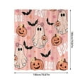 thumbnail image 3 of ERK Halloween Shower Curtain With Adorable And Pumpkin Design Cartoon Bat Pattern Fabric Bathroom, 3 of 6