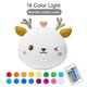 thumbnail image 1 of Luz nocturna de ciervo colorida, Sensor táctil de silicona, Animal lindo, lámparas recargables USB suaves para niños, dormitorio, bebé, regalo de Navidad, 1 of 4